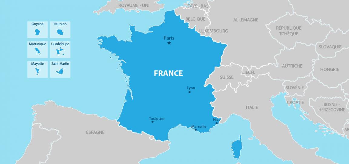 France Carte géographique