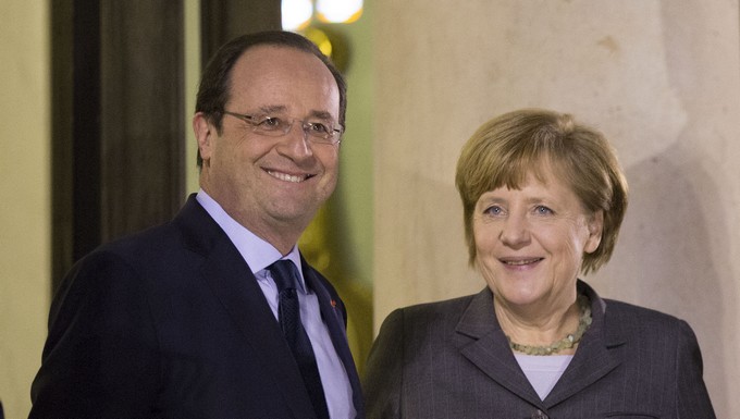 François Hollande et Angela Merkel