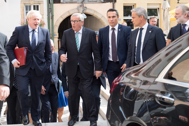 Boris Johnson et Jean-Claude Juncker lors de leur rencontre à Luxembourg le 16 septembre 2019 - Crédits : Etienne Ansotte / Commission européenne