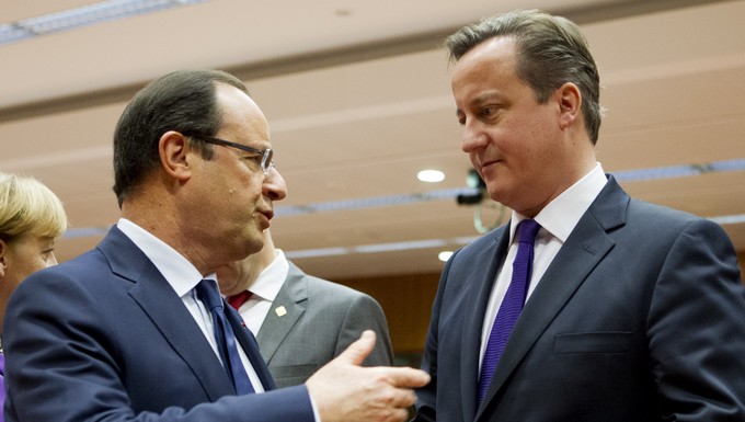 David Cameron et François Hollande 