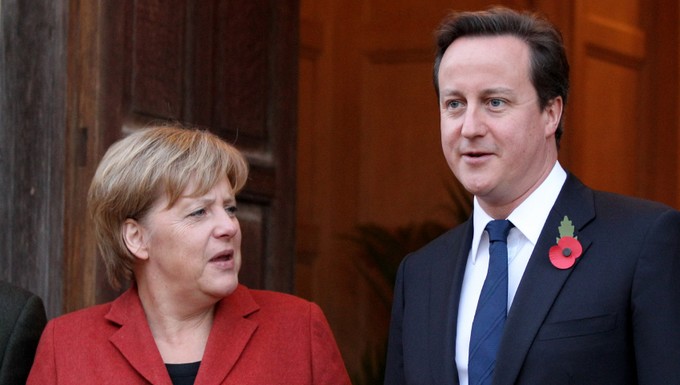 David Cameron et Angela Merkel 2010