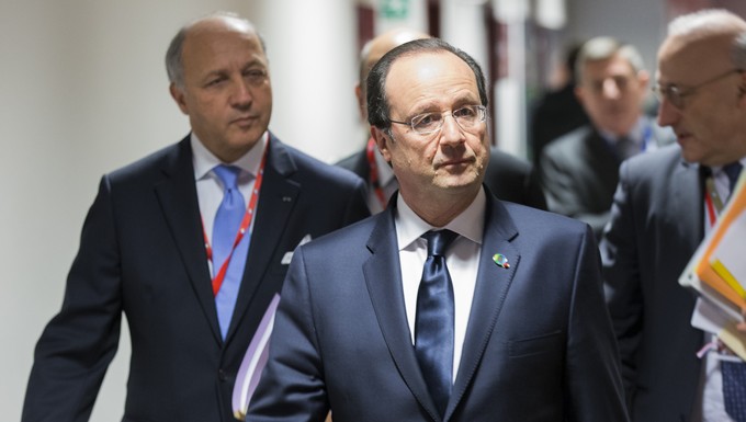 François Hollande le 2 avril 2014 au Conseil de l'UE