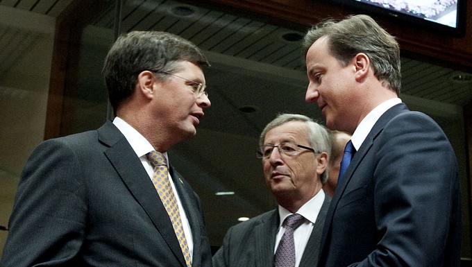 Jan Peter Balkenende, Jean-Claude Juncker et David Cameron septembre 2010
