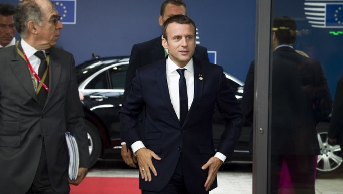 Emmanuel Macron, à son arrivée au Conseil européen le 22 juin