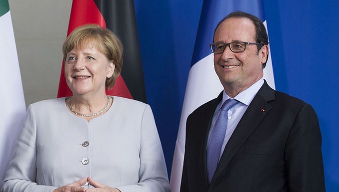 Angela Merkel et François Hollande 