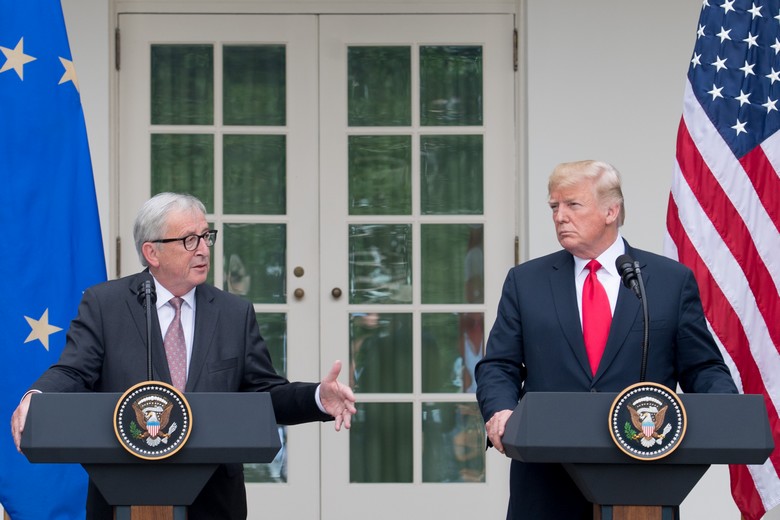 Conférence de presse commune de Donald Trump et Jean-Claude Juncker