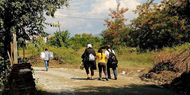 A la sortie du camp de Gevgelija, dans le Sud de la Macédoine