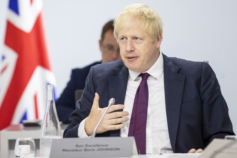 Le Premier ministre Boris Johnson, ici lors du G7 à Biarritz vient d'annoncer la suspension du Parlement jusqu'au 14 octobre