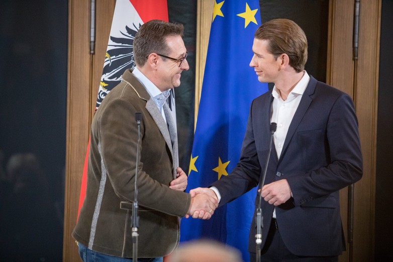 Heinz-Christian Strache et Sebastian Kurz