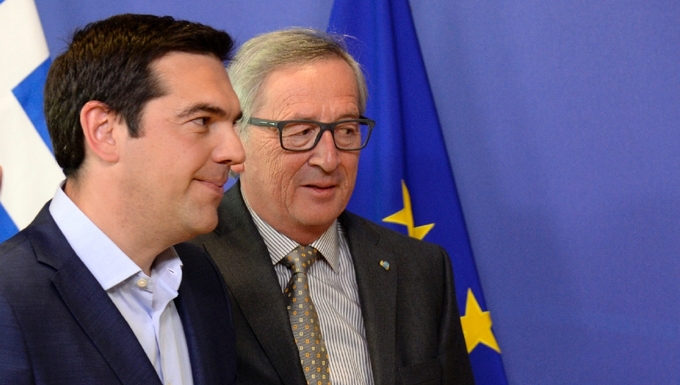 Alexis Tsipras et jean-Claude Juncker