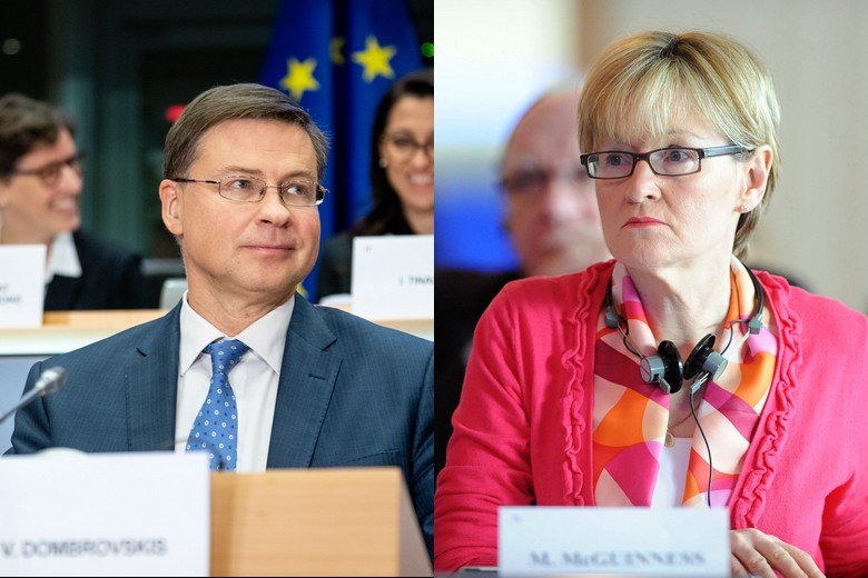 Le letton Valdis Dombrovskis et l'irlandaise Mairead McGuinness sont auditionnés aujourd'hui par les eurodéputés qui doivent ensuite valider leur candidature aux postes de commissaires européens