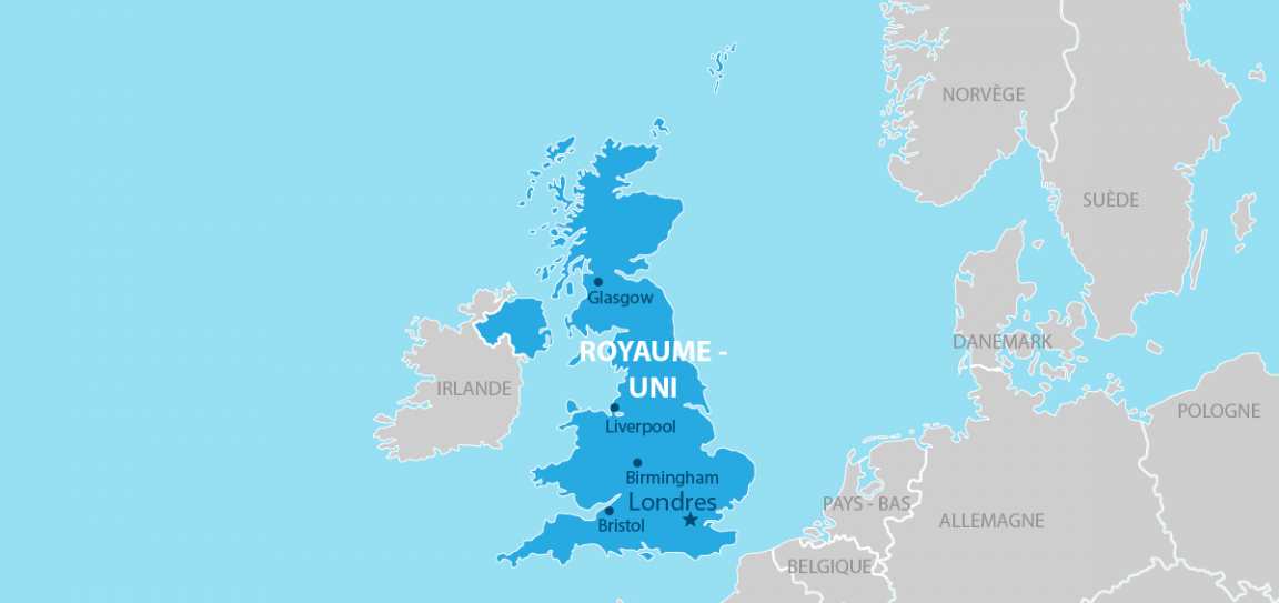 Royaume-Uni carte géographique