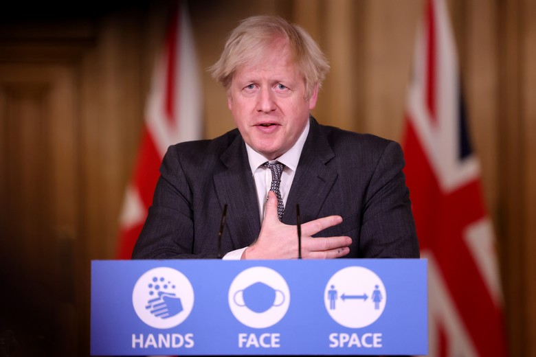 Le Premier ministre britannique Boris Johnson a annoncé lundi 4 janvier un nouveau confinement de l'Angleterre, suivant celui de l'Ecosse décrété la veille