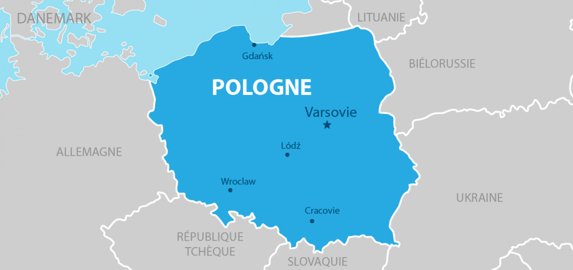Pologne Carte géographique