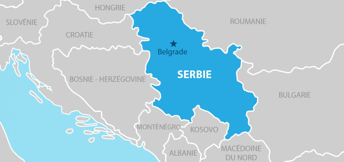 Serbie Carte géographique