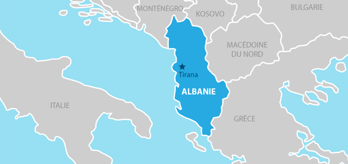Albanie Carte géographique
