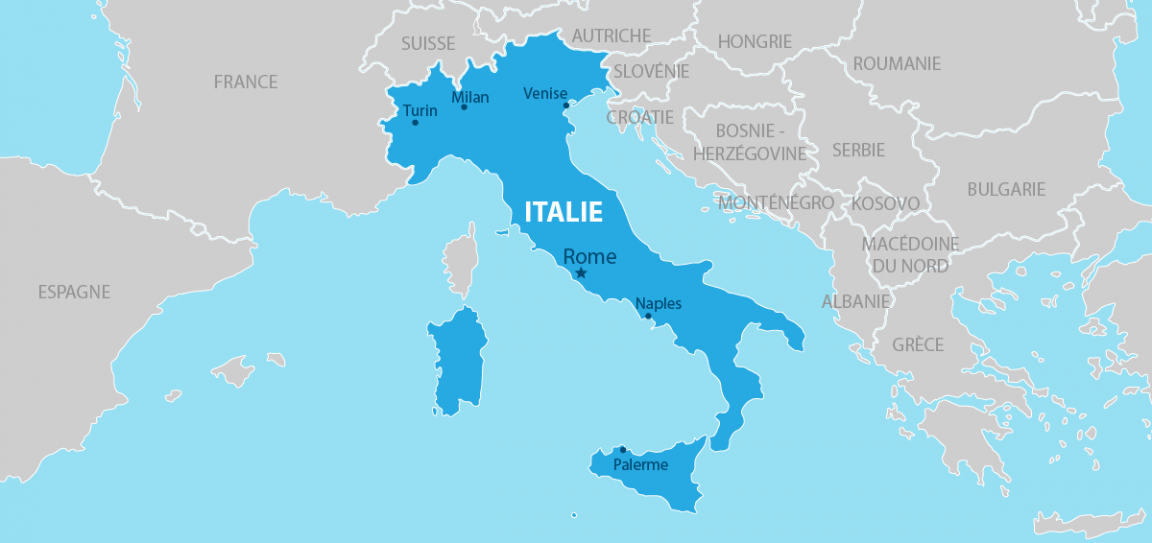 Italie Carte géographique