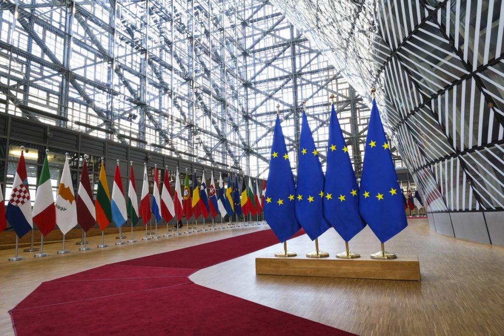Dans les coulisses du sommet européen, organisé les 24 et 25 mars, dans le contexte de la guerre en Ukraine qui dure depuis un mois - Crédits : Conseil européen