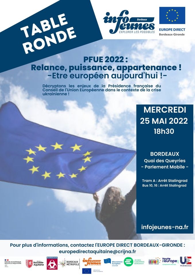 PFUE 2022 : Relance, Puissance, Appartenance ! -Etre européen aujourd'hui !