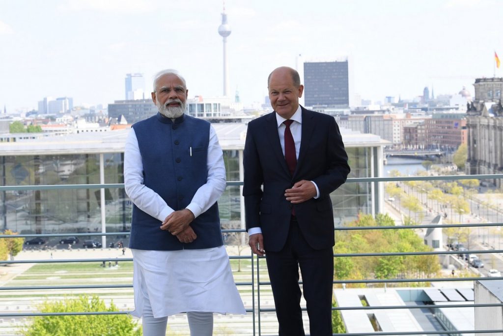 "Ma visite en Allemagne a été très productive. Les discussions avec le chancelier Scholz ont été approfondies", déclaré le Premier ministre indien, lundi 2 mai - Crédits : Twitter @narendramodi