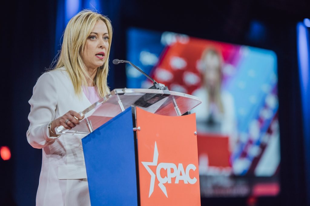 Giorgia Meloni est intervenue au CPAC 2022, le grand rassemblement des conservateurs américains