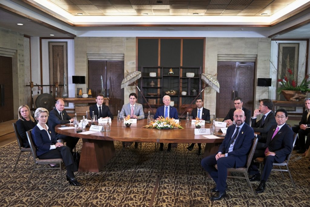 Une réunion G7-Otan a eu lieu ce mercredi matin autour du président américain Joe Biden, en marge du sommet du G20 à Bali, en Indonésie