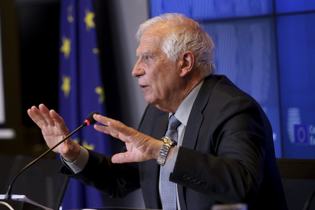 Josep Borrell, chef de la diplomatie européenne, lors du Conseil de l'UE des Affaires étrangères d’avril 2023 - 