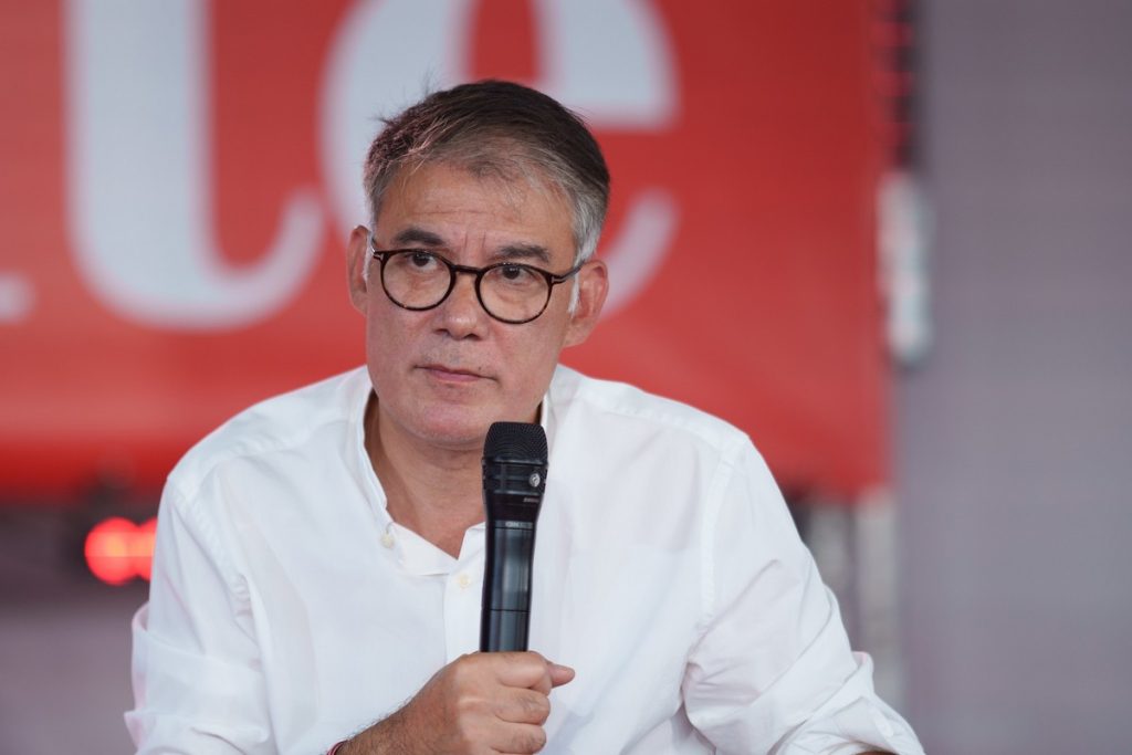 Le premier secrétaire du Parti socialiste Olivier Faure (ici le 16 septembre) a indiqué 90 % des adhérents avaient voté en faveur de la liste autonome