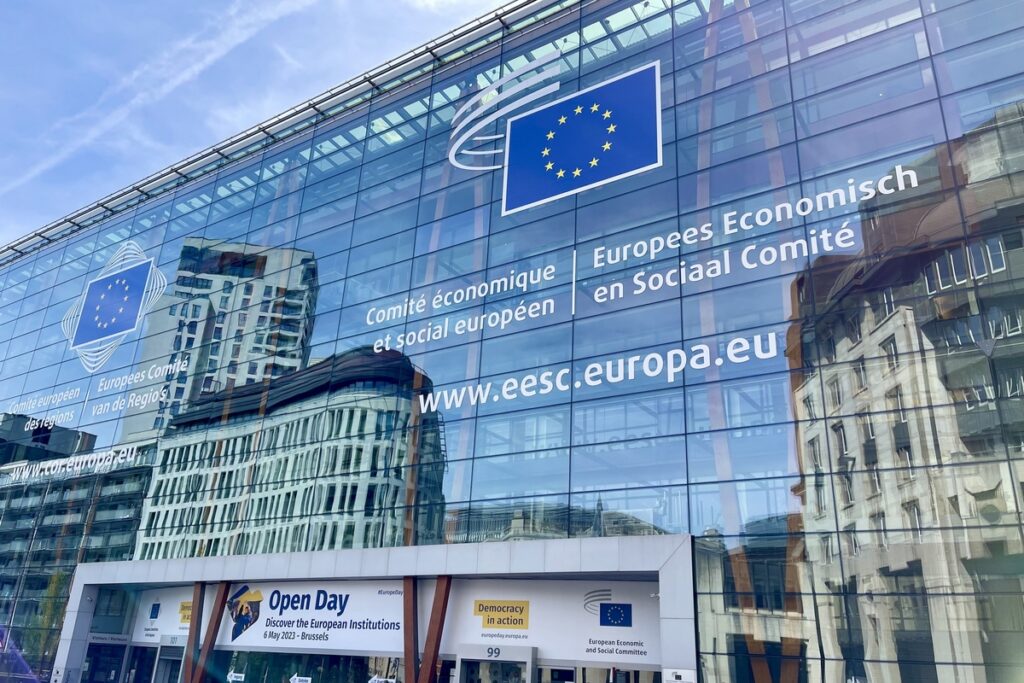 Le siège du Comité économique et social européen (CESE) se situe à Bruxelles - Crédits : compte Facebook EESCCulture