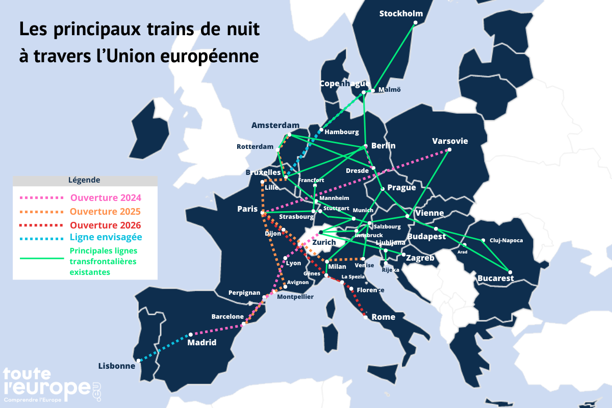 Carte] Trains de nuit en Europe : l'élan vers le voyage durable